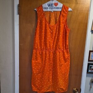 Merona Orange Polka Dot Sleeveless Mini Dress